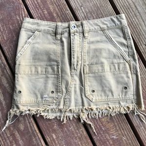 Free people cargo mini skirt tan size 25